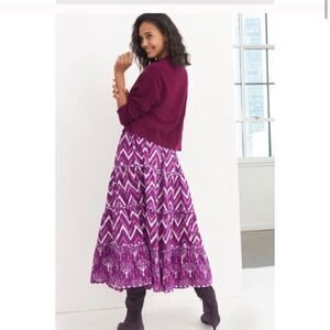 NWT Anthropologie Nikasha Krissa Tiered Maxi Skirt
